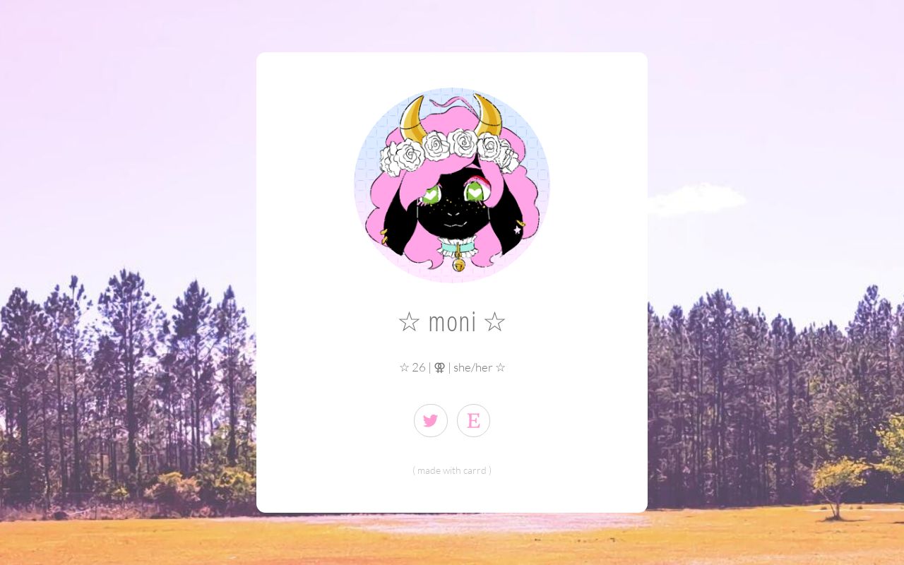 Carrd profile picture for @moni